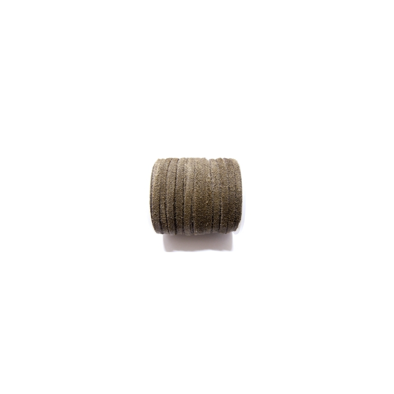 Flat Suede Leather Cord 3mm - Dark Brown