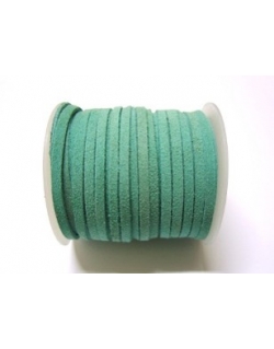 Flat Suede Leather Cord 3mm - Green