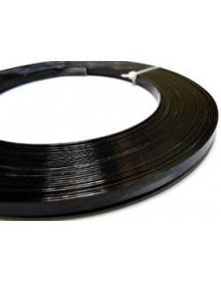 Flat Aluminium Wire 5mm - Black