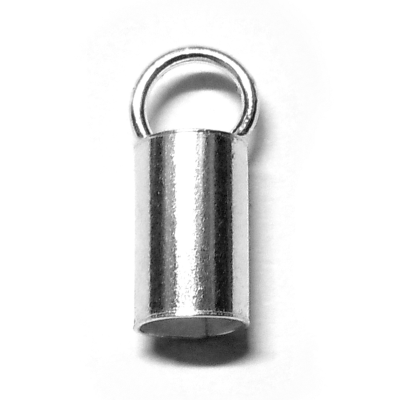 Cylindrical Cap 4mm Silver