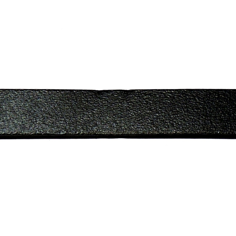 Flat Leather Cord 10mm - Black