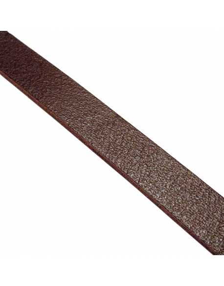 Flat Leather Cord 10mm - Dark Brown