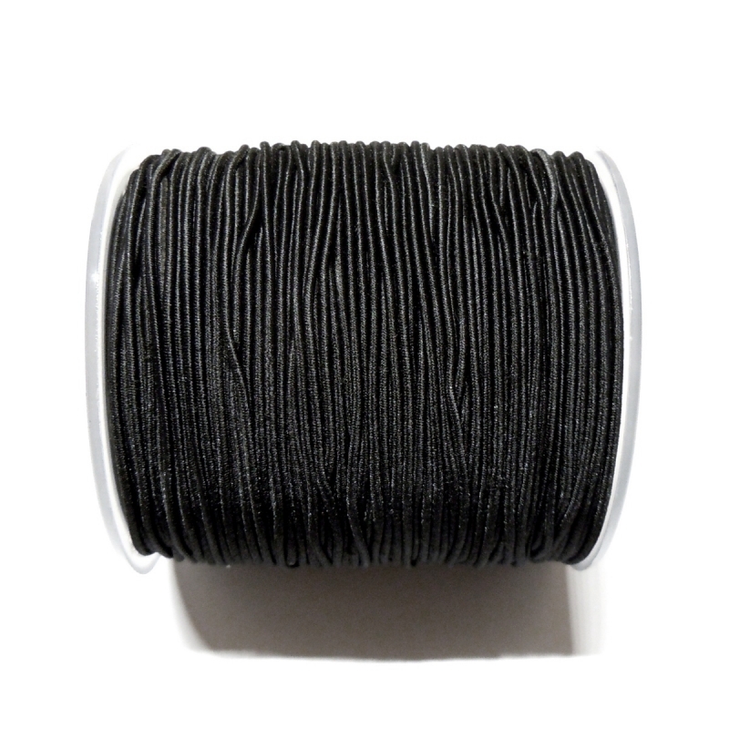 Elastic Rubber Cord 1mm - Black