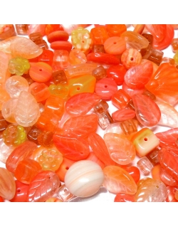 Glass Bead Mix - Orange