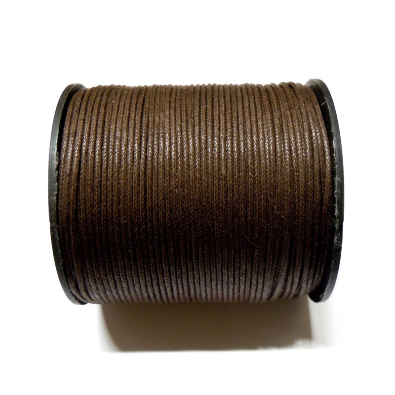 Cotton Waxed Cord 1.5mm - Dark Brown