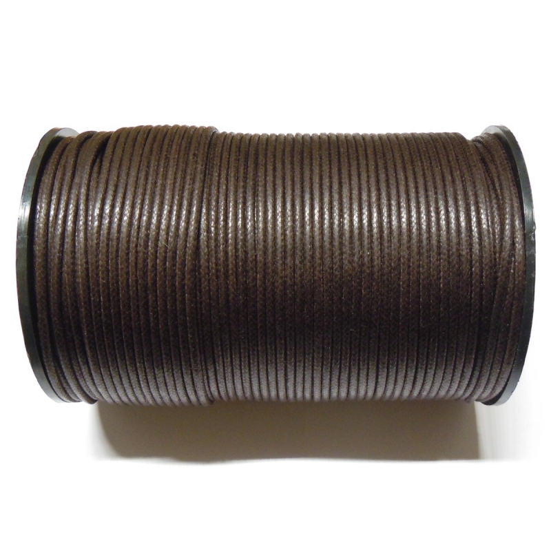Cotton Waxed Cord 2mm - Dark Brown