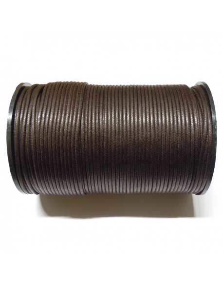 Cotton Waxed Cord 2mm - Dark Brown