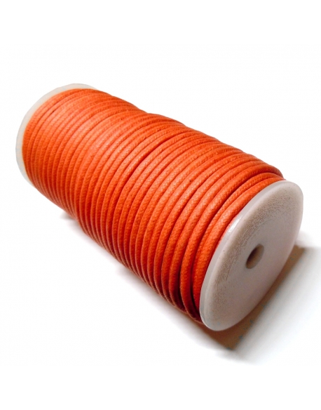 Cotton Waxed Cord 3.8mm - Orange