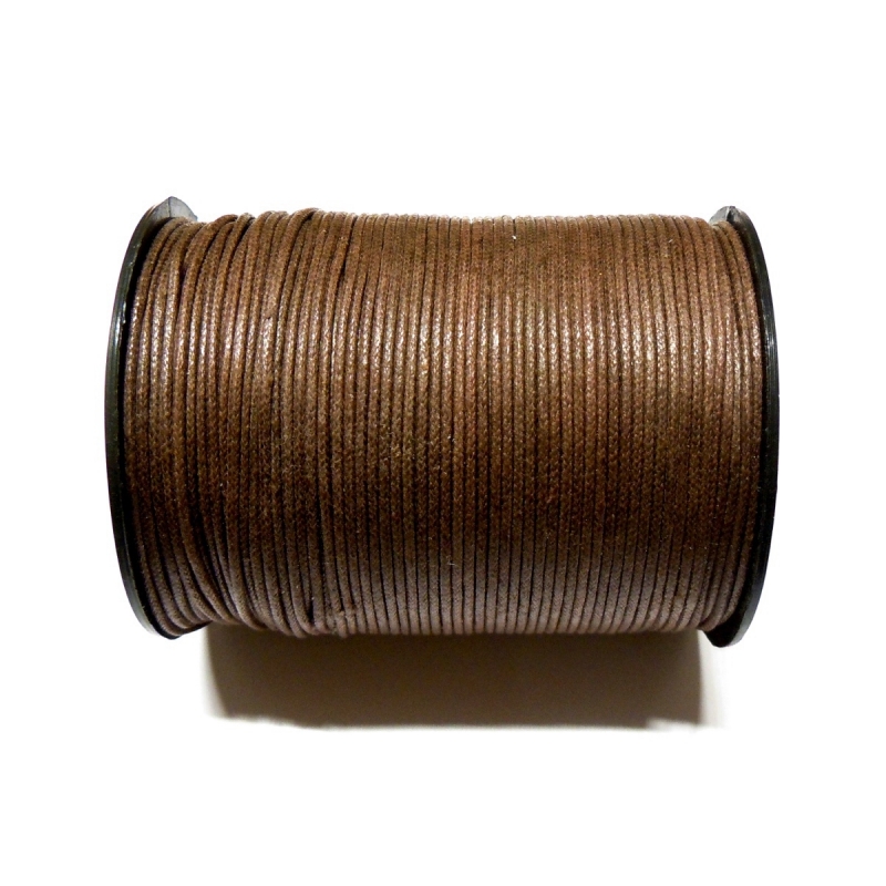 Cotton Waxed Cord 1mm - Dark Brown 102