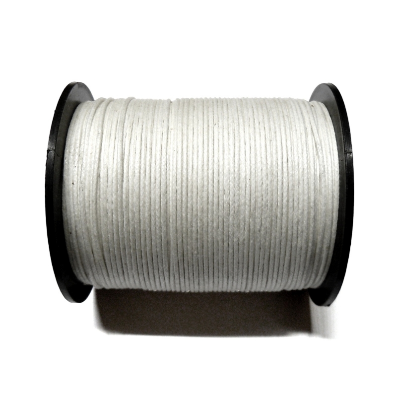 Cotton Waxed Cord 1mm - White 115