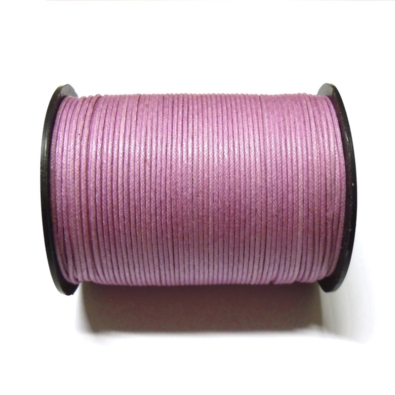 Cotton Waxed Cord 1mm - Light Purple 128