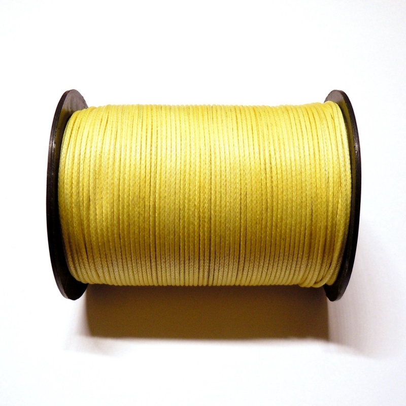 Cotton Waxed Cord 1mm - Yellow 129