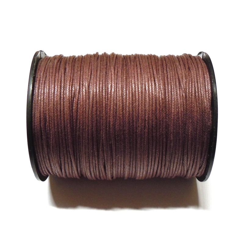 Cotton Waxed Cord 1mm - Reddish Brown 105