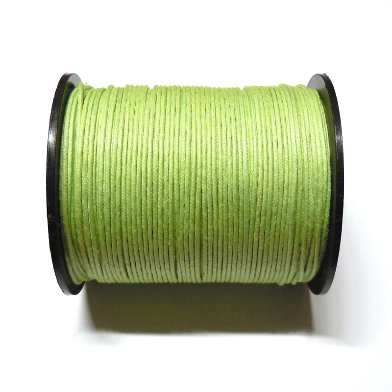 Cotton Waxed Cord 1mm - Light Green 123