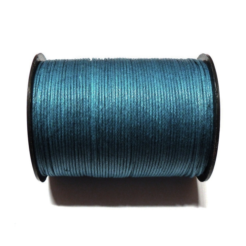 Cotton Waxed Cord 1mm - Jeans Blue 111