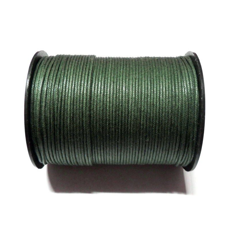 Cotton Waxed Cord 1mm - Dark Green 500