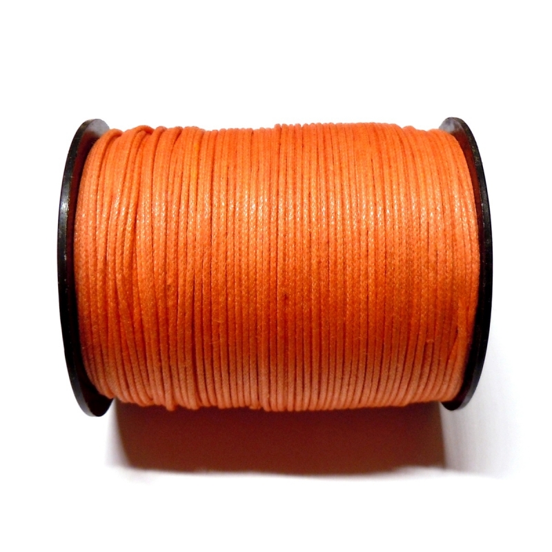 Cotton Waxed Cord 1mm - Orange 122