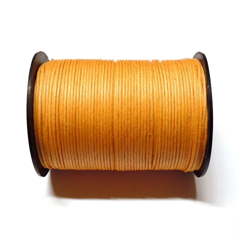 Cotton Waxed Cord 1mm - Orange 130
