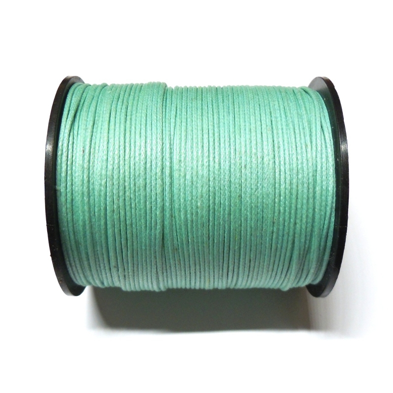 Cotton Waxed Cord 1mm - Light Turquoise 136