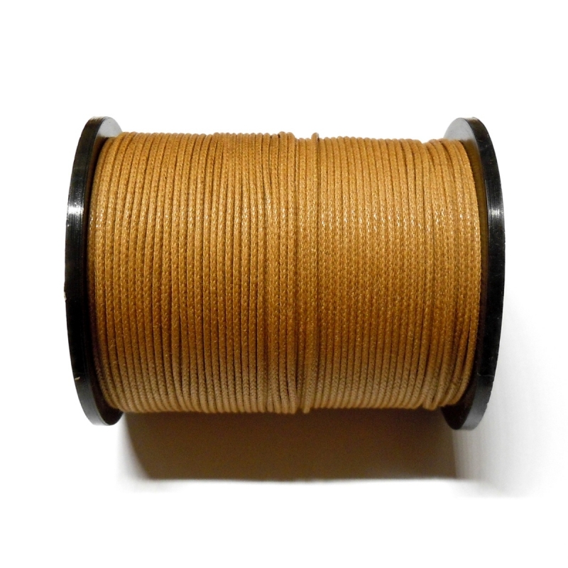 Cotton Waxed Cord 1mm - Mustard Brown 43