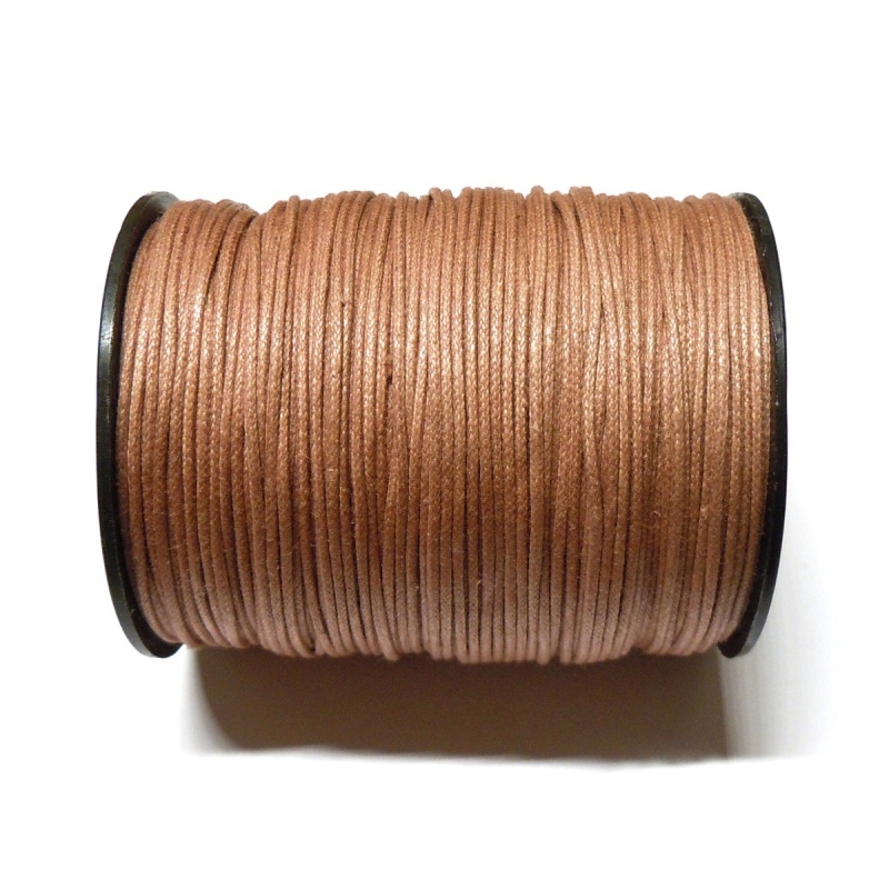Cotton Waxed Cord 1mm - Medium Brown 103