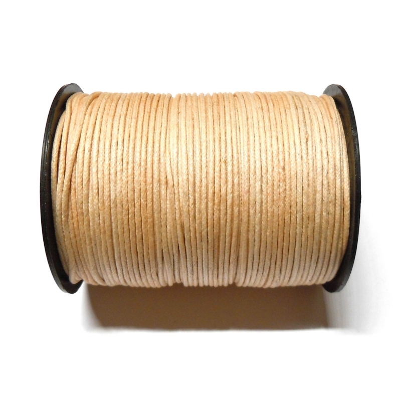 Cotton Waxed Cord 1mm - ﻿Natural 124