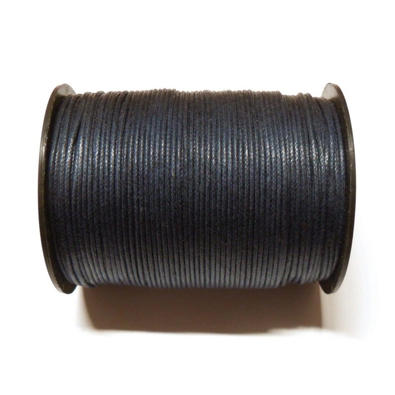 Cotton Waxed Cord 1mm - Navy Blue 110