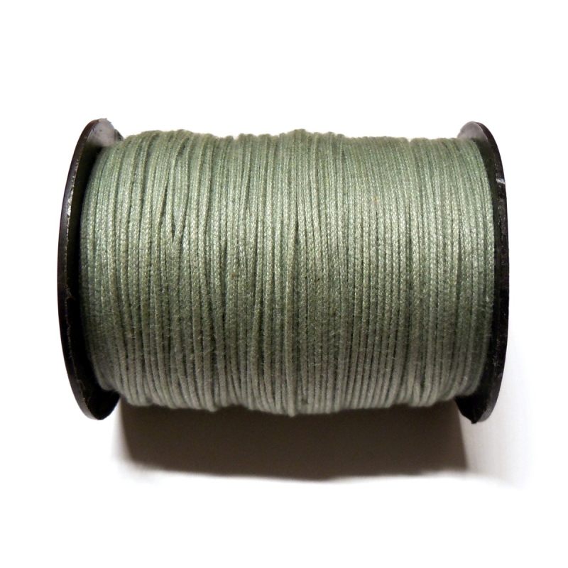 Cotton Waxed Cord 1mm - Greyish Green 41