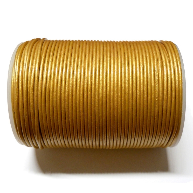 Leather Cord 2mm - Gold 143