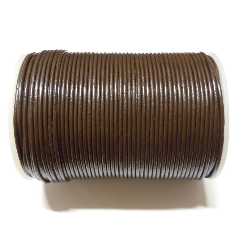 Leather Cord 2mm - Dark Brown 103