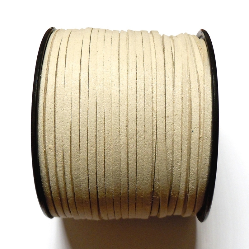Imitation Flat Suede Cord 3mm - Stone 2