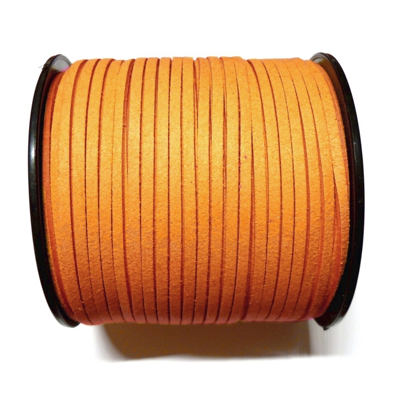 Imitation Flat Suede Cord 3mm - Orange 28