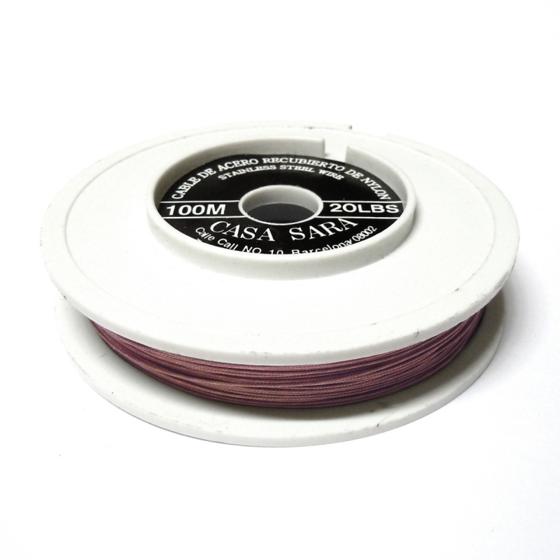 Nylon Coated Stainless Steel Wire 0.45mm (20 Lbs) - Purple
