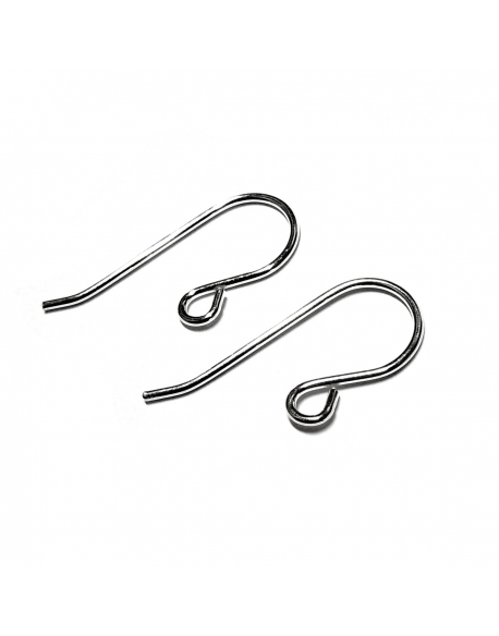 Silver Ear Hook Of Plain Wire