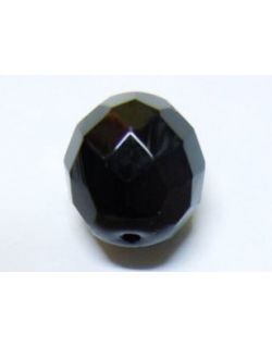 Faceted Glass Ball 5mm - Black