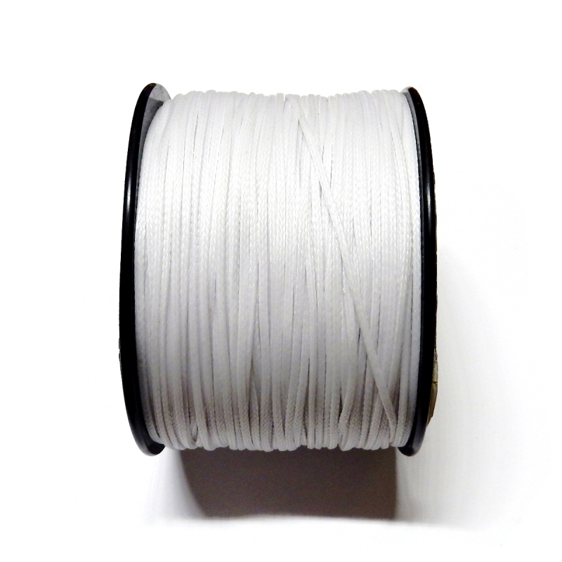 Flat Polyester Waxed Cord 1.5mm - White 002
