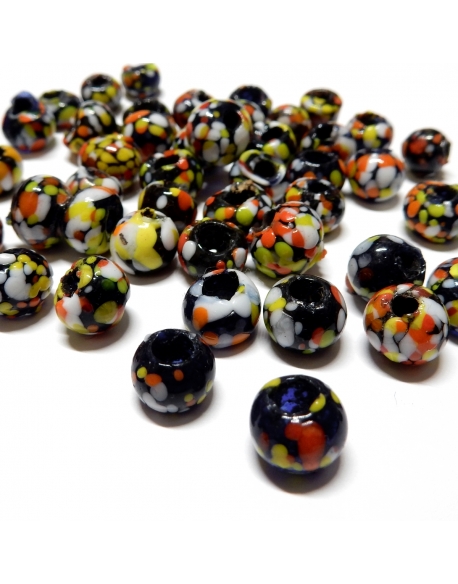 Glass Bead Mix - Spotted Beads