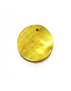 Nacre Disc 20mm - Yellow AGB-63