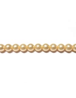 Round Glass Pearls 5mm - Cream Colour