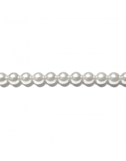 Round Glass Pearls 5mm - White Colour