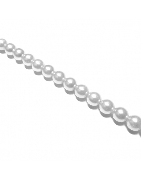 Round Glass Pearls 5mm - White Colour