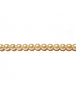 Round Glass Pearls 3mm - Cream Color