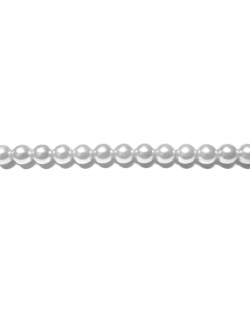 Round Glass Pearls 3mm - White Color