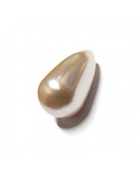 Perla Lagrima 28x16mm - Crema