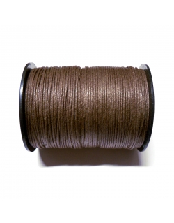 Cotton Waxed Cord 1mm - Dark Brown 104