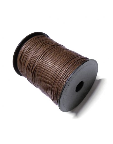 Cotton Waxed Cord 1mm - Dark Brown 104