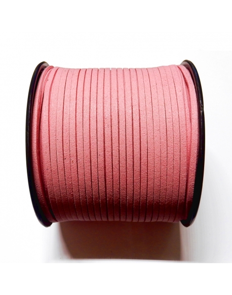 Imitation Flat Suede Cord 3mm - Pink 14
