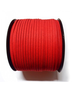 Imitation Flat Suede Cord 3mm - Red 68