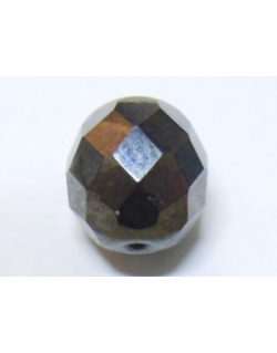 Faceted Glass Ball 5mm - Hematite