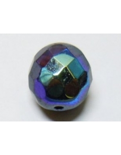 Faceted Glass Ball 5mm - Black AB